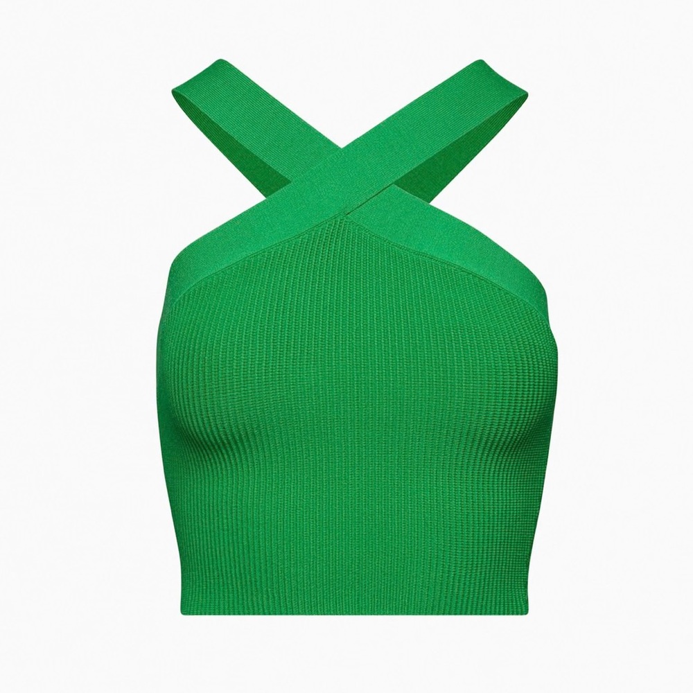 Aritzia Babaton Sculpt Knit Criss Cross Cropped Tank